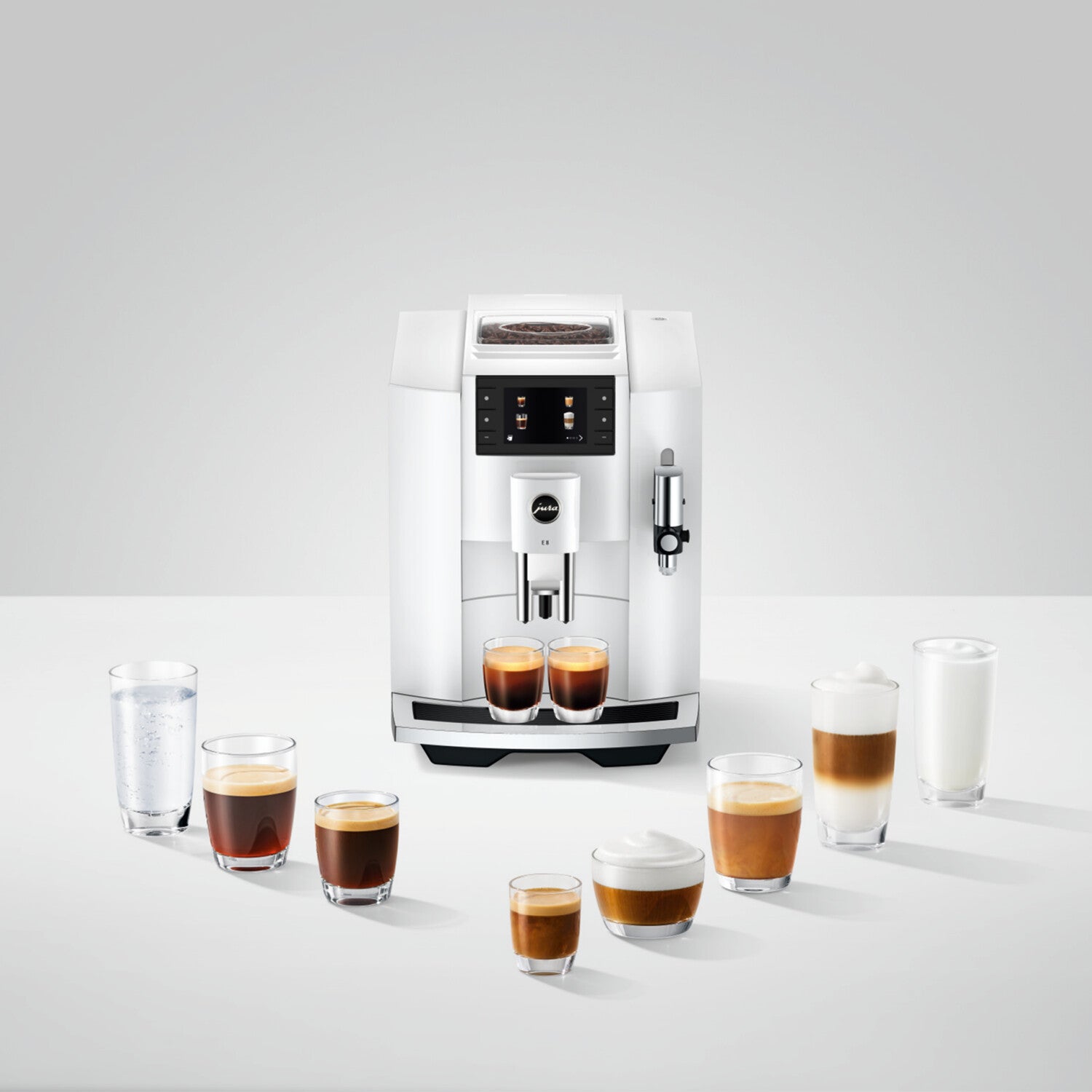 Jura E8 (EC) Kaffee-Vollautomat (EC) Piano White