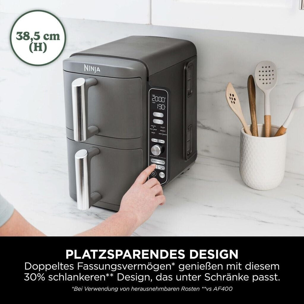 Ninja SL400EU Doppel-Heißluftfritteuse XL grau