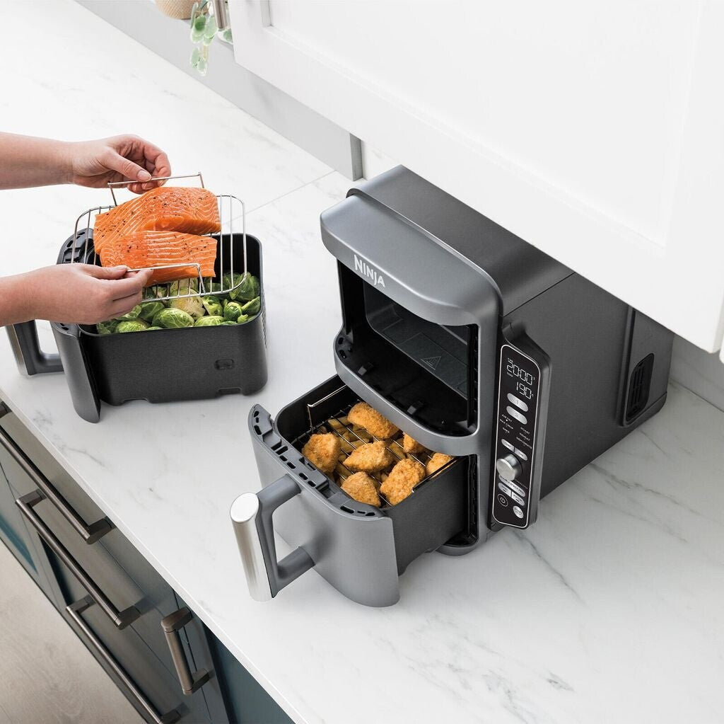 Ninja SL400EU Doppel-Heißluftfritteuse XL grau