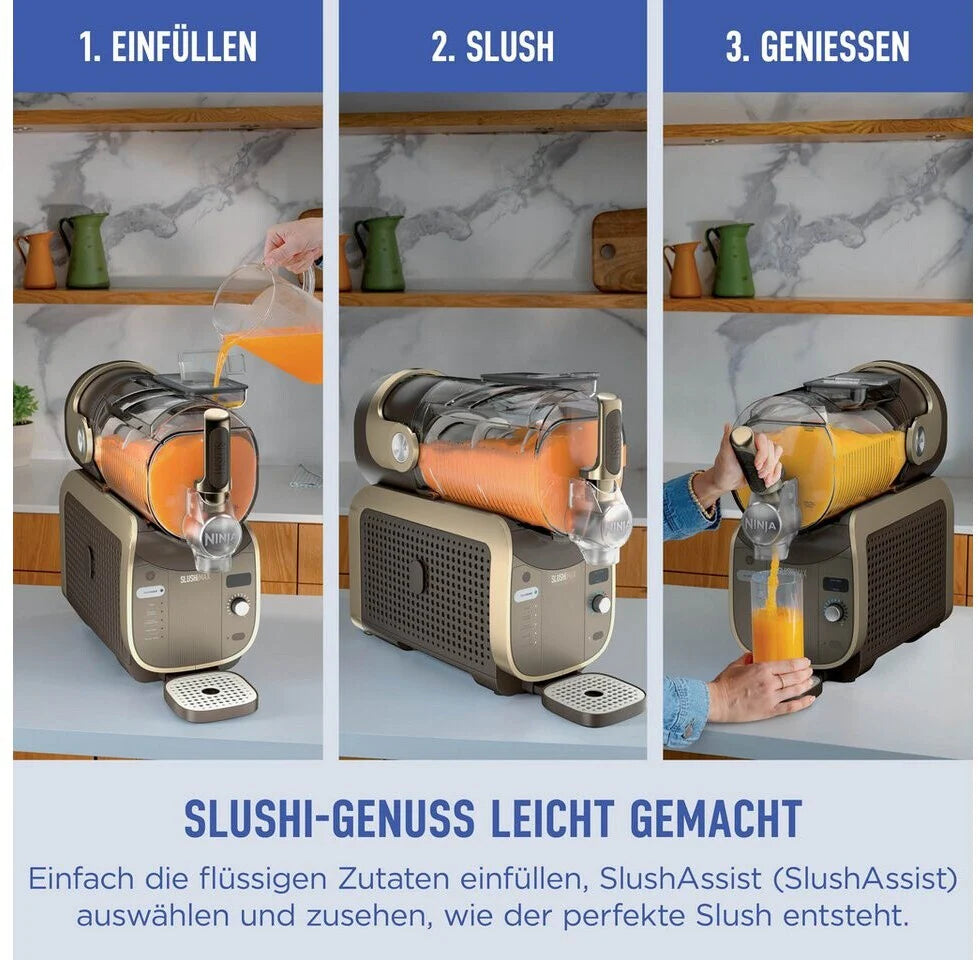 Ninja SLUSHi MAX Slush-Eismaschine für gefrorene Getränke – Mokka FS605EUBR
