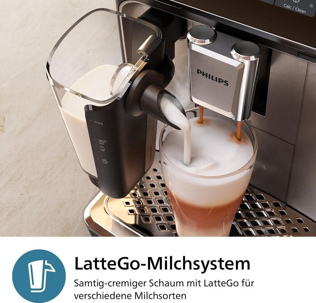 Philips Series 3300 Latte Go EP3347/90 Schwarz verchromt